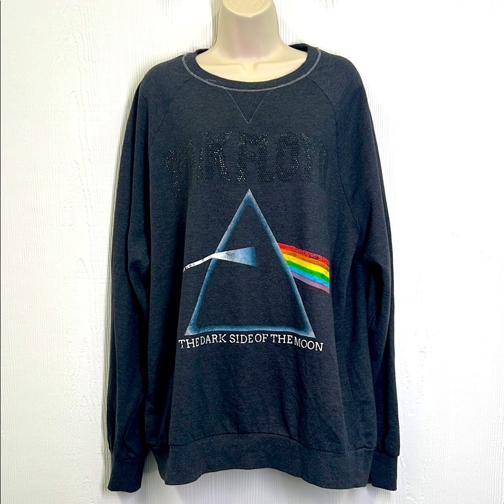 Pink Floyd - The Dark Side Of The Moon Bedazzled Pink Floyd Sweatshirt Size LG